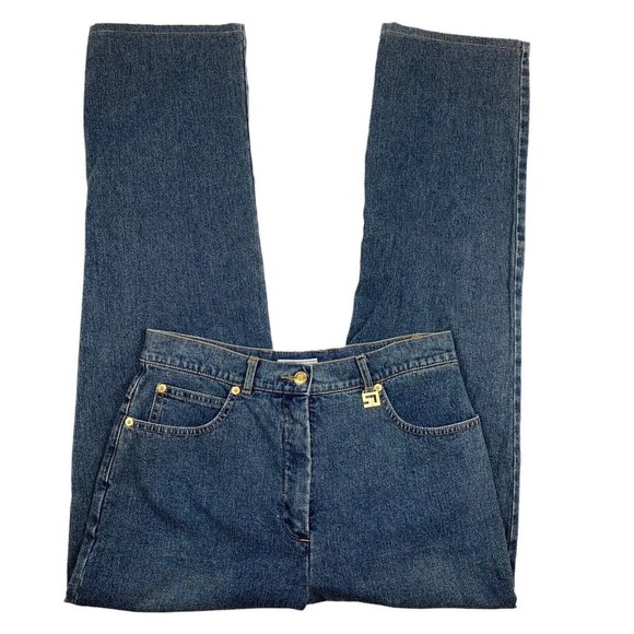 St. John Sport Womens High Rise Straight Jeans Size 10. Blue Stretch. Marie Gray - Picture 3 of 8